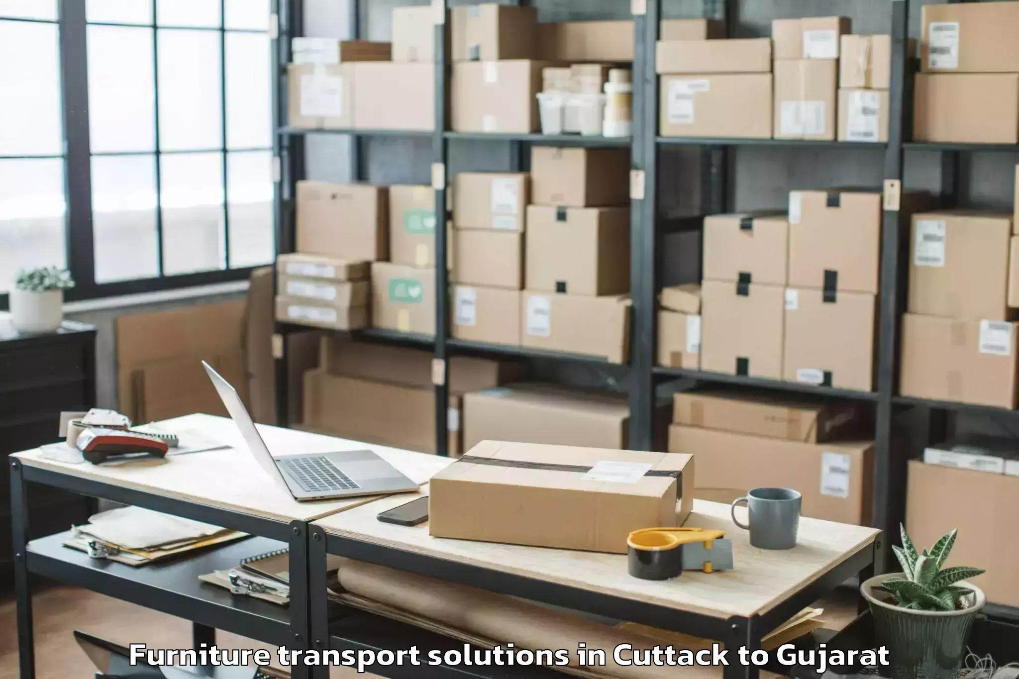 Efficient Cuttack to Bhavnagar Furniture Transport Solutions